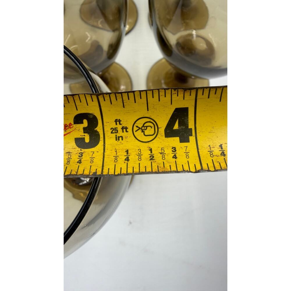 Vintage Libbey Smokey Brown Set of 7 Water Goblet Glasses (V8476) - Picture 5 of 6